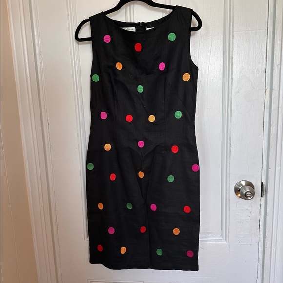 Vintage Paul Alexander Linen Polka Dot Dress - Picture 6 of 16